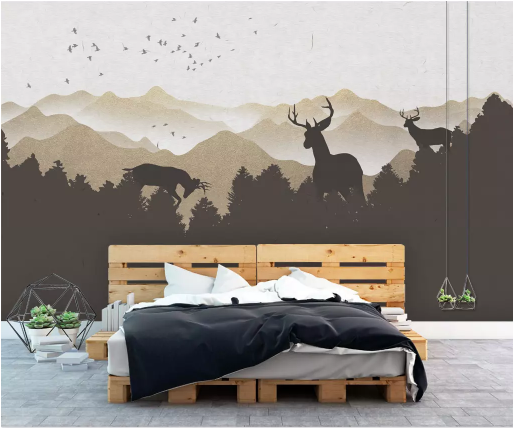 3D Forest Fawn 2129 Wall Murals