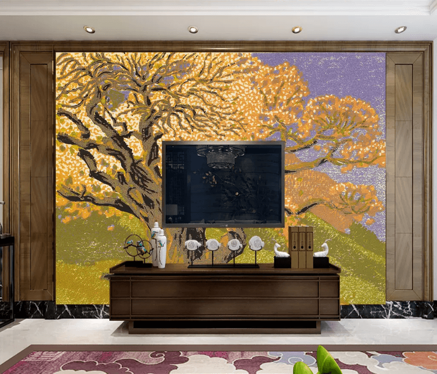3D Color Carving Trees 1619 Wallpaper AJ Wallpaper 2 