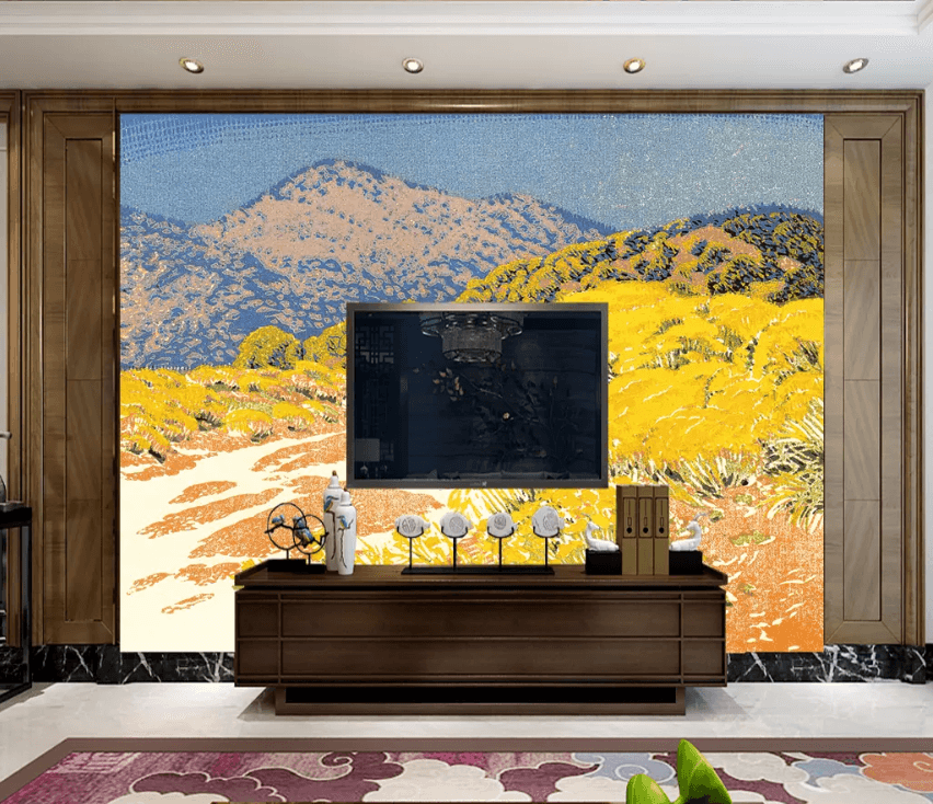 3D Color Carving Autumn Maple 1621 Wallpaper AJ Wallpaper 2 