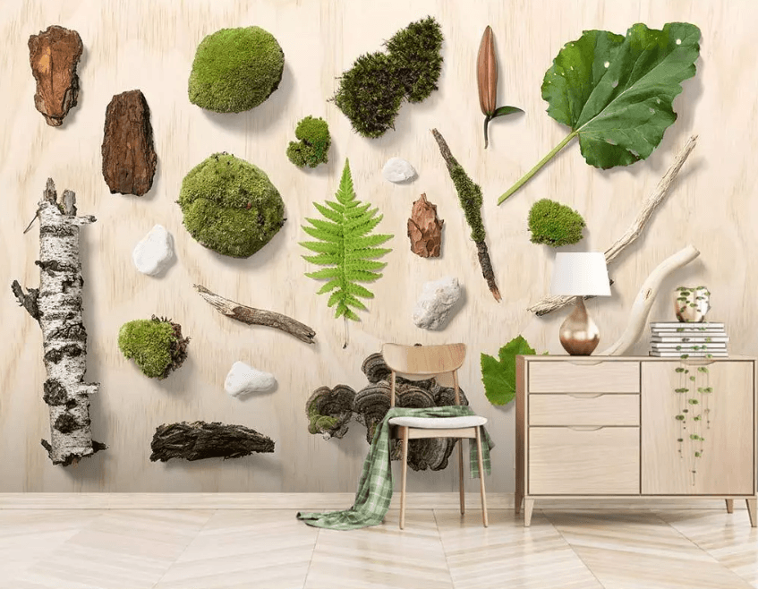 3D Moss Leaves Ganoderma 1550 Wallpaper AJ Wallpaper 2 