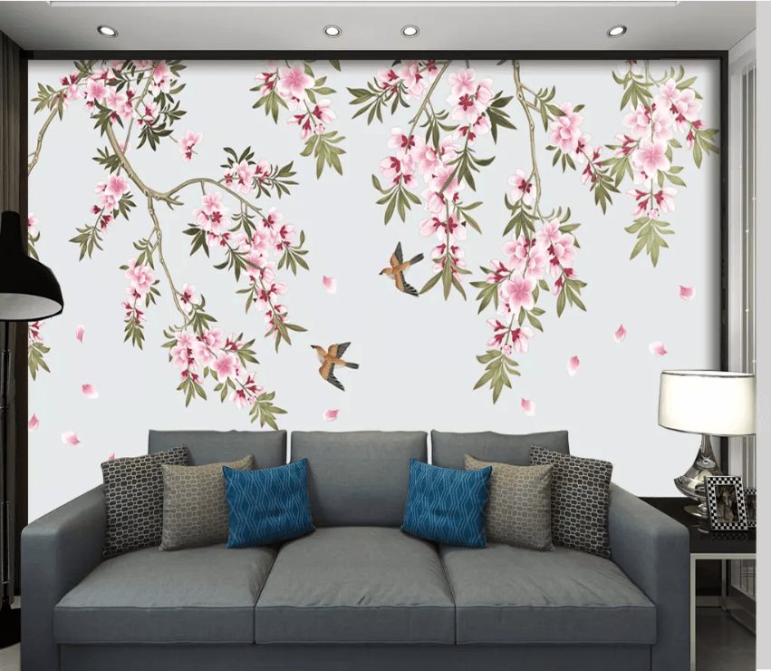 3D Flying Bird Petals 1512 Wallpaper AJ Wallpaper 2 