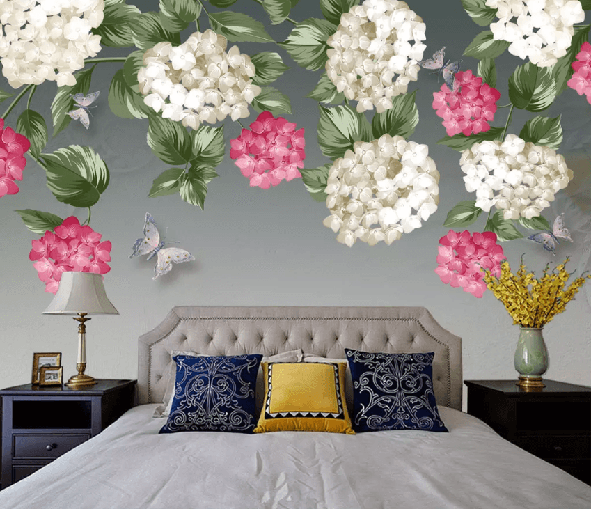 3D White Flower Fragrant Butterfly 1497 Wallpaper AJ Wallpaper 2 