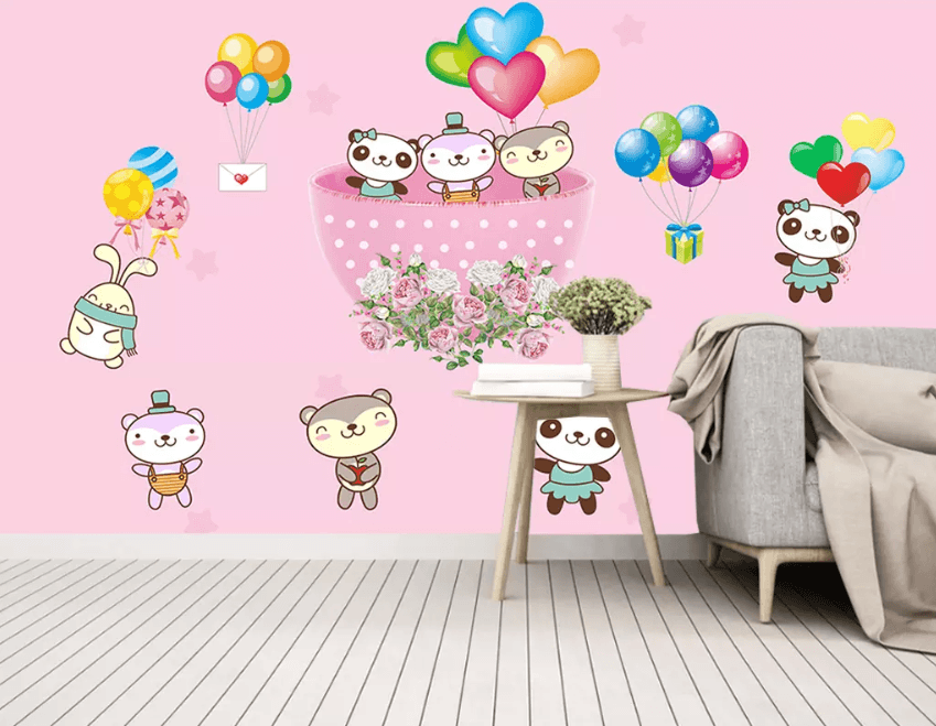 3D Balloon Cartoon Bear 1483 Wallpaper AJ Wallpaper 2 