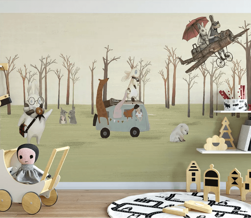 3D Car Rabbit Giraffe 1481 Wallpaper AJ Wallpaper 2 