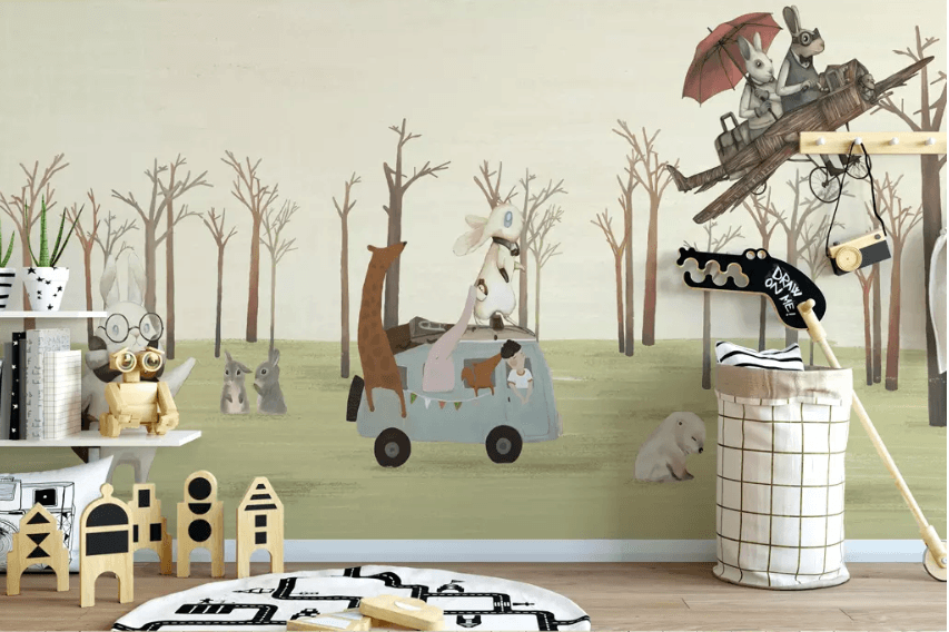 3D Car Rabbit Giraffe 1481 Wallpaper AJ Wallpaper 2 