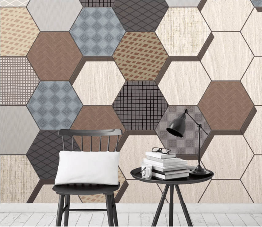 3D Hexagonal Traditional Pattern 1448 Wallpaper AJ Wallpaper 2 