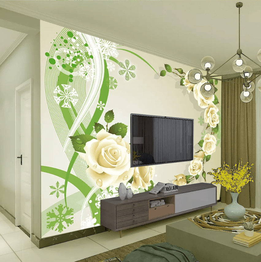 3D Love Wreath Dew 1427 Wallpaper AJ Wallpaper 2 