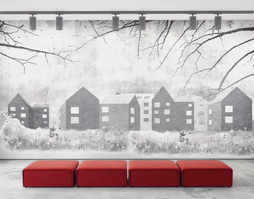 3D Sketch Hazy House 1407 Wallpaper AJ Wallpaper 2 