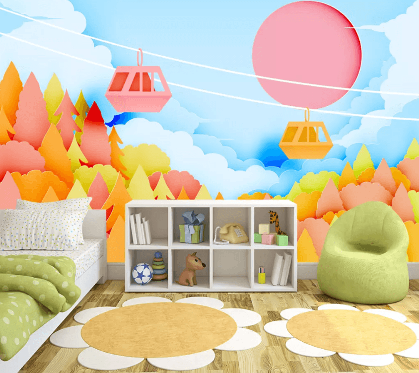 3D Autumn Maple Play 1367 Wallpaper AJ Wallpaper 2 