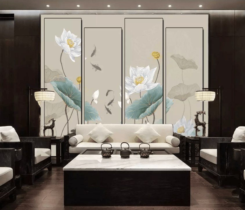 3D Phnom Penh Lotus Leaf 1362 Wallpaper AJ Wallpaper 2 