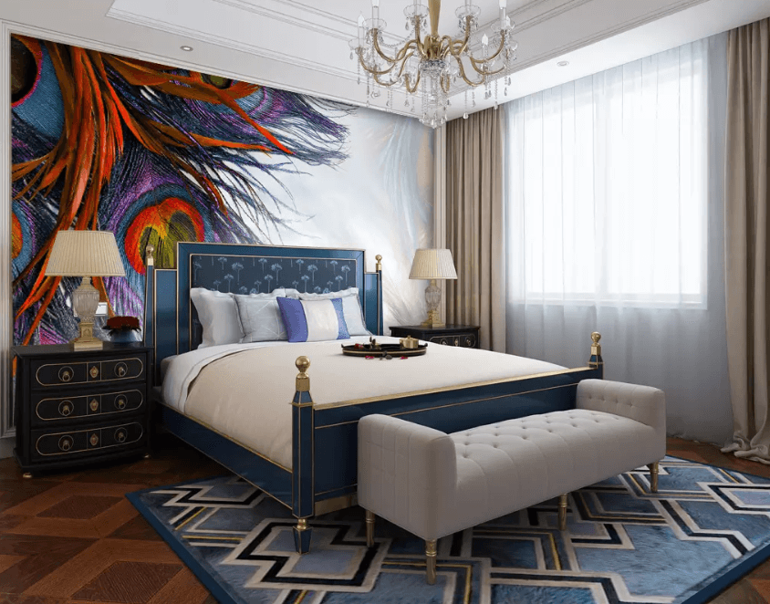 3D Red Peacock Feather 1360 Wallpaper AJ Wallpaper 2 