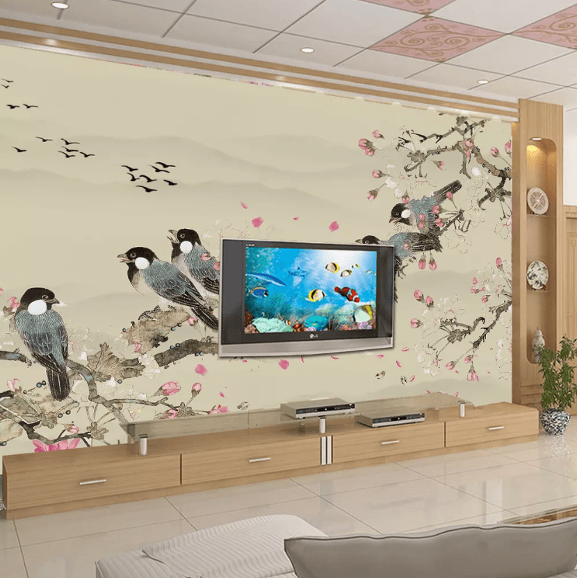 3D Bird Petals Flying 1260 Wallpaper AJ Wallpaper 2 