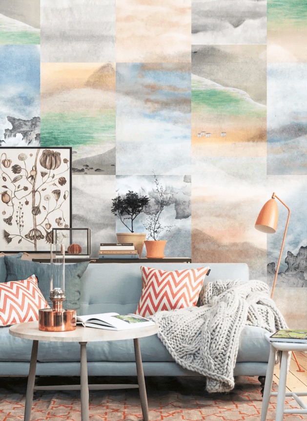 3D Square Mountain Painting 1241 Wallpaper AJ Wallpaper 2 