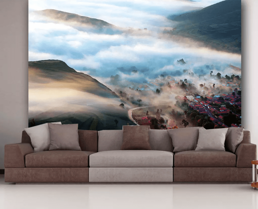 3D Overlooking Small Town 1195 Wallpaper AJ Wallpaper 2 