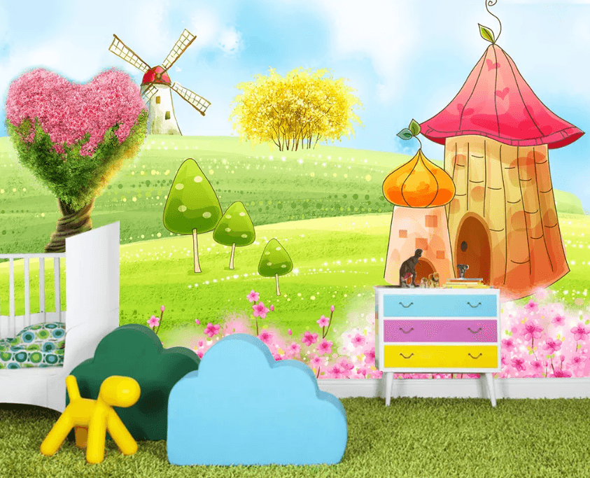3D Windmill Love Tree 1166 Wallpaper AJ Wallpaper 2 