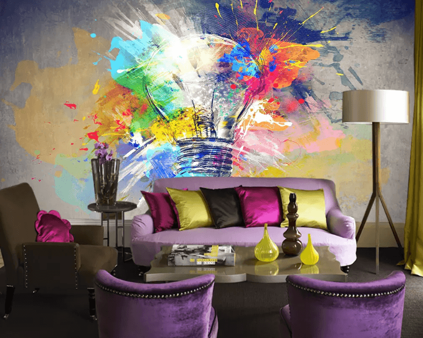 3D Colored Light Bulb 1118 Wallpaper AJ Wallpaper 2 