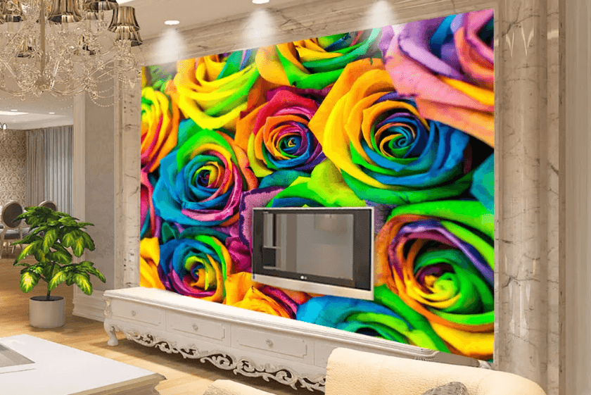 3D Colored Rose 1108 Wallpaper AJ Wallpaper 2 
