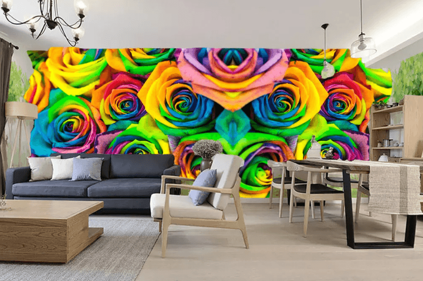 3D Colored Rose 1108 Wallpaper AJ Wallpaper 2 