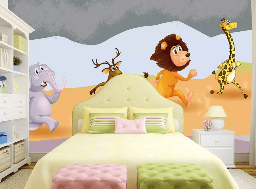 3D Elephant Lion Running 1102 Wallpaper AJ Wallpaper 2 