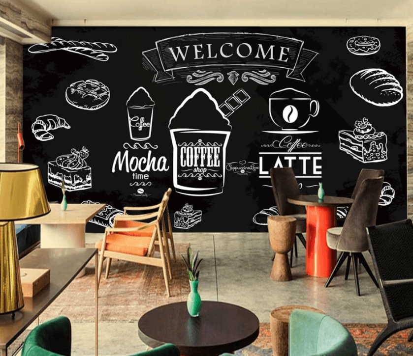 3D Blackboard Hamburger 972 Wallpaper AJ Wallpaper 2 