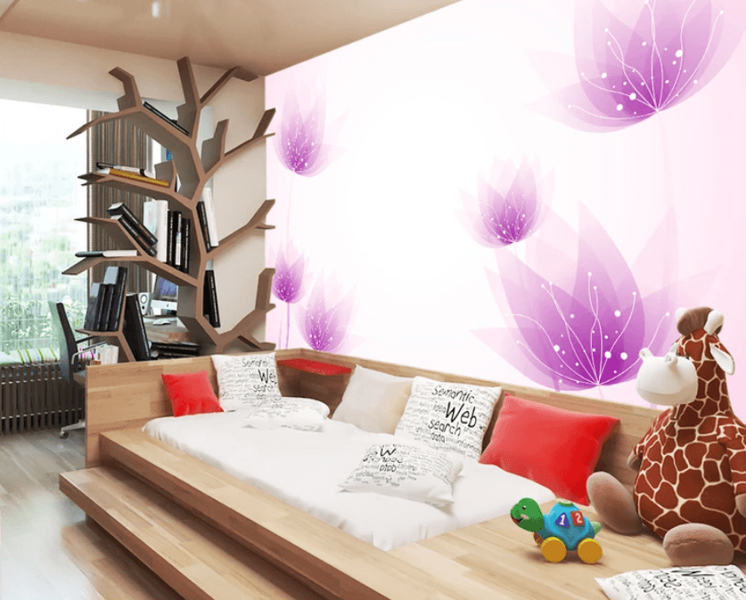 3D Transparent Silk Flower 943 Wallpaper AJ Wallpaper 2 
