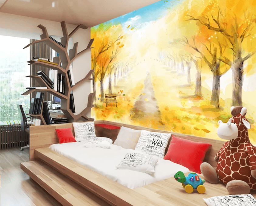 3D Autumn Maple 909 Wallpaper AJ Wallpaper 2 