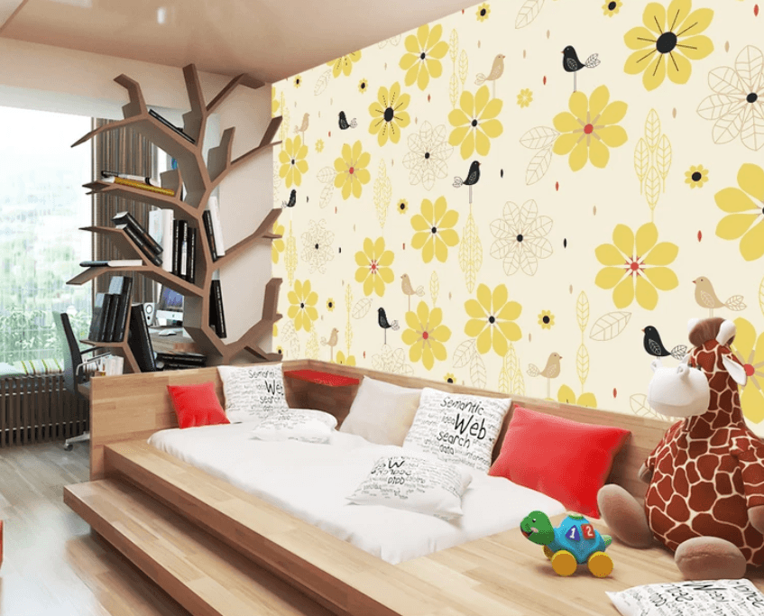 3D Yellow Flower Petal 893 Wallpaper AJ Wallpaper 2 