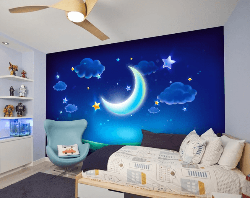 3D Cloud Moon Stars 849 Wallpaper AJ Wallpaper 2 