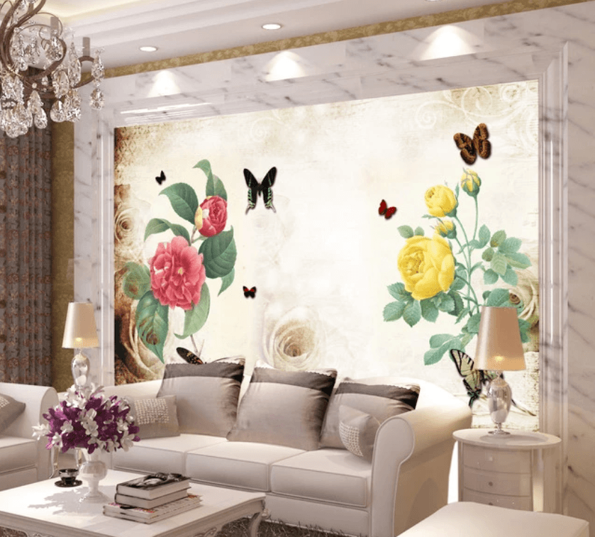 3D Fragrant Butterfly 839 Wallpaper AJ Wallpaper 2 