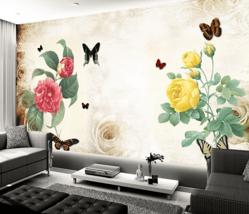 3D Fragrant Butterfly 839 Wallpaper AJ Wallpaper 2 