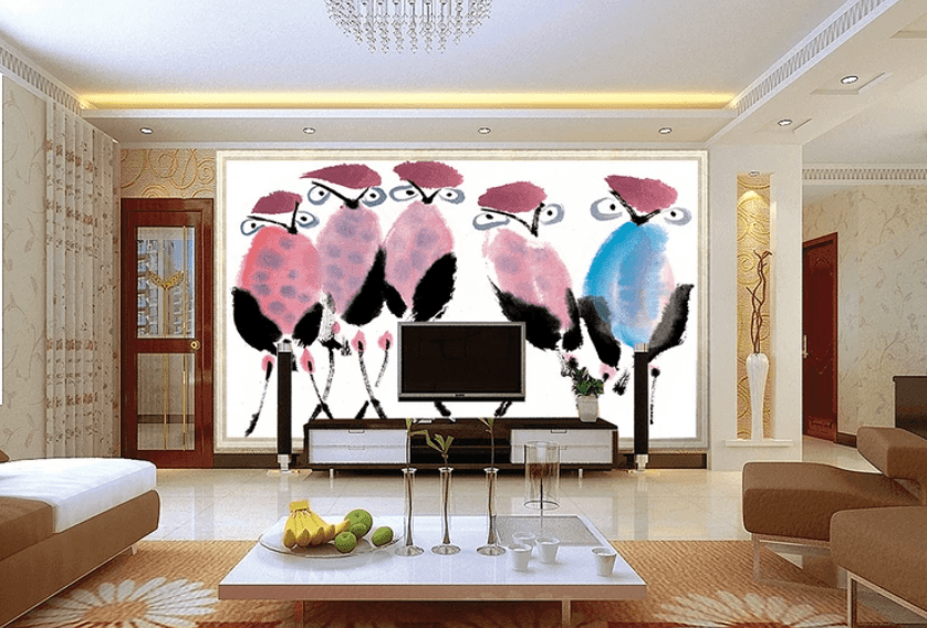 3D Ink Painting Bird 828 Wallpaper AJ Wallpaper 2 