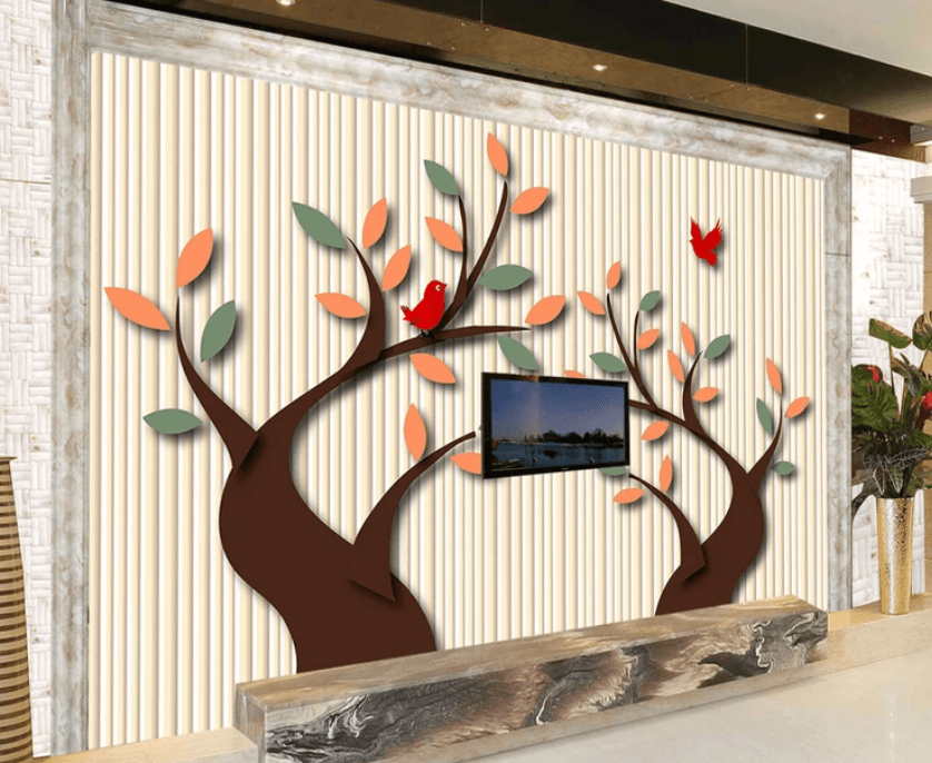 3D Crop Tree Pattern 822 Wallpaper AJ Wallpaper 2 