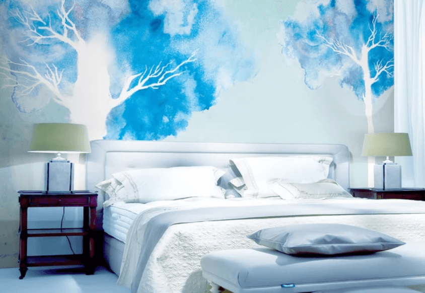3D Blue Ink Tree 800 Wallpaper AJ Wallpaper 2 