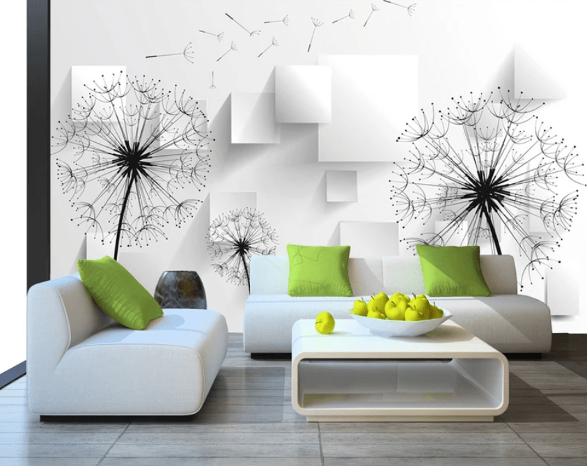 3D Dandelion Fluttering 747 Wallpaper AJ Wallpaper 2 