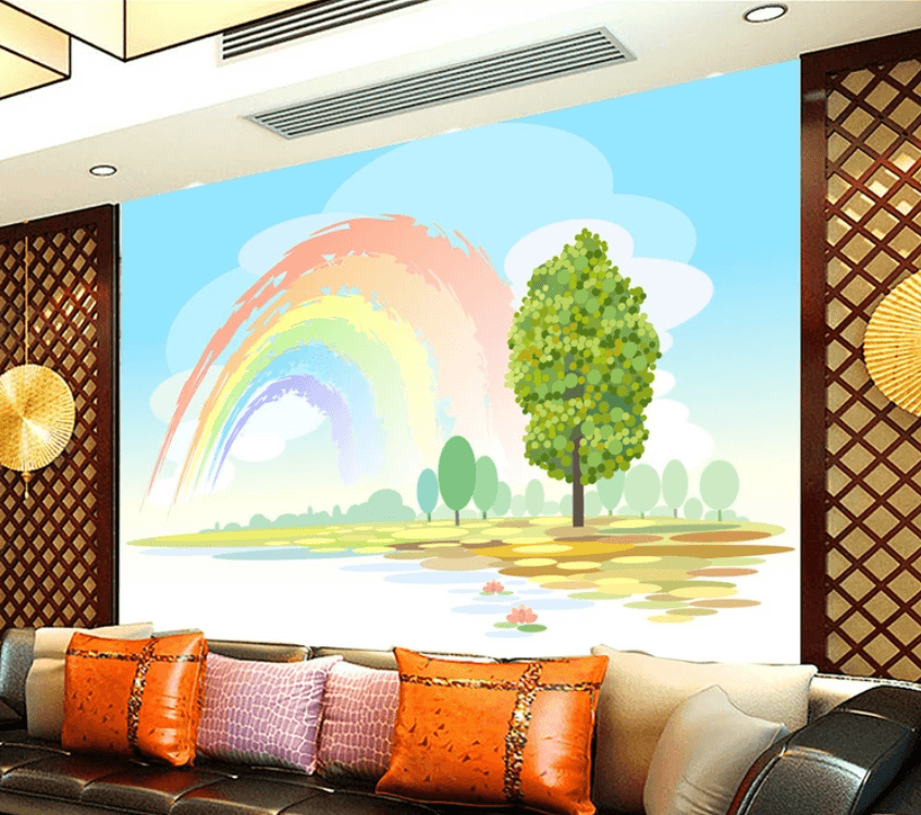 3D Oil Painting Rainbow 741 Wallpaper AJ Wallpaper 2 
