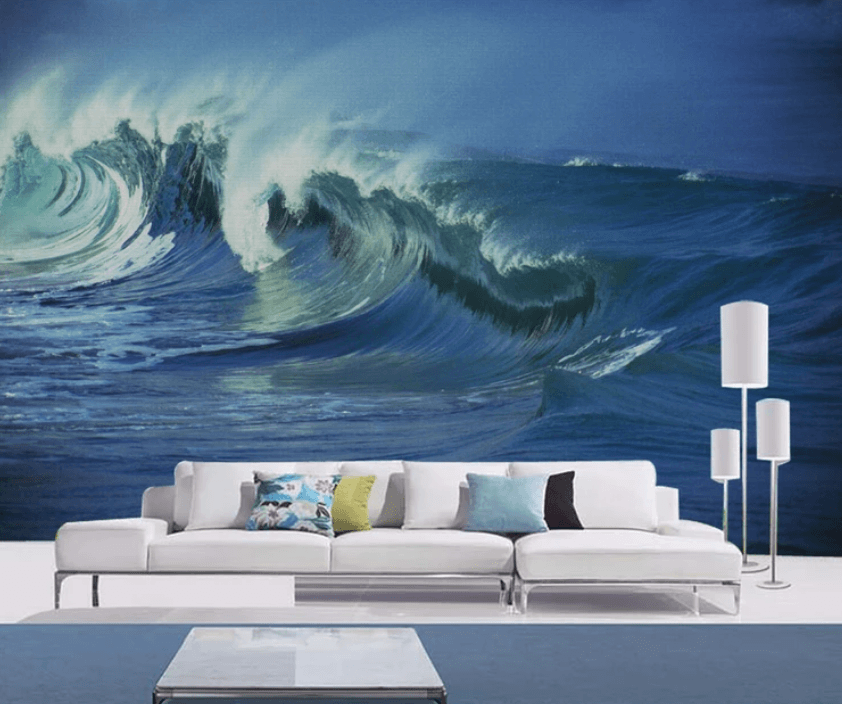 3D Oil Painting Wave 742 Wallpaper AJ Wallpaper 2 