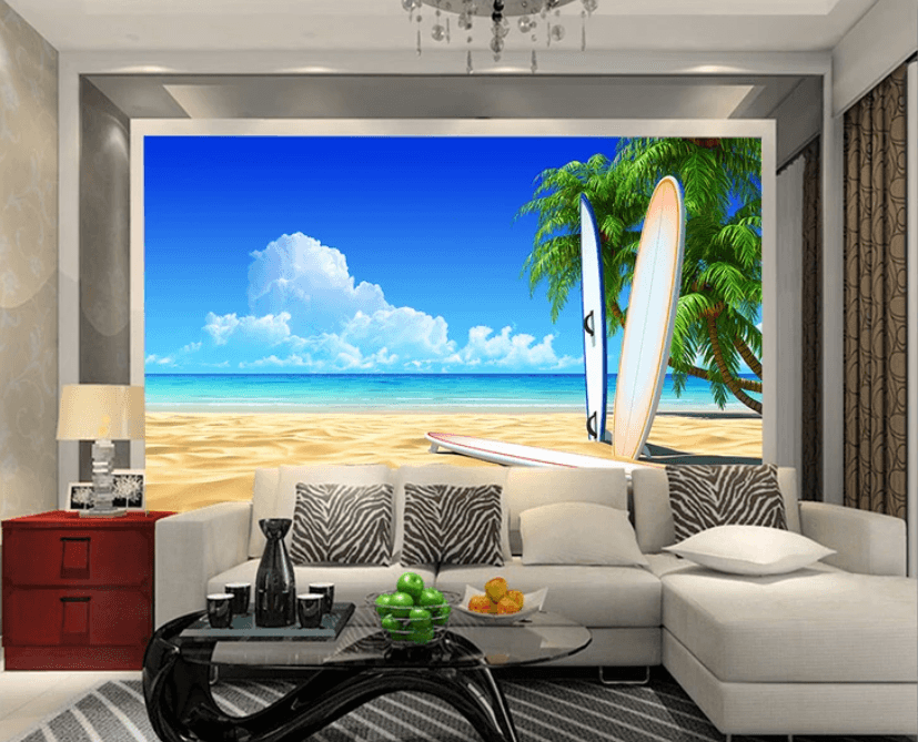 3D Beach Surfboard 734 Wallpaper AJ Wallpaper 2 