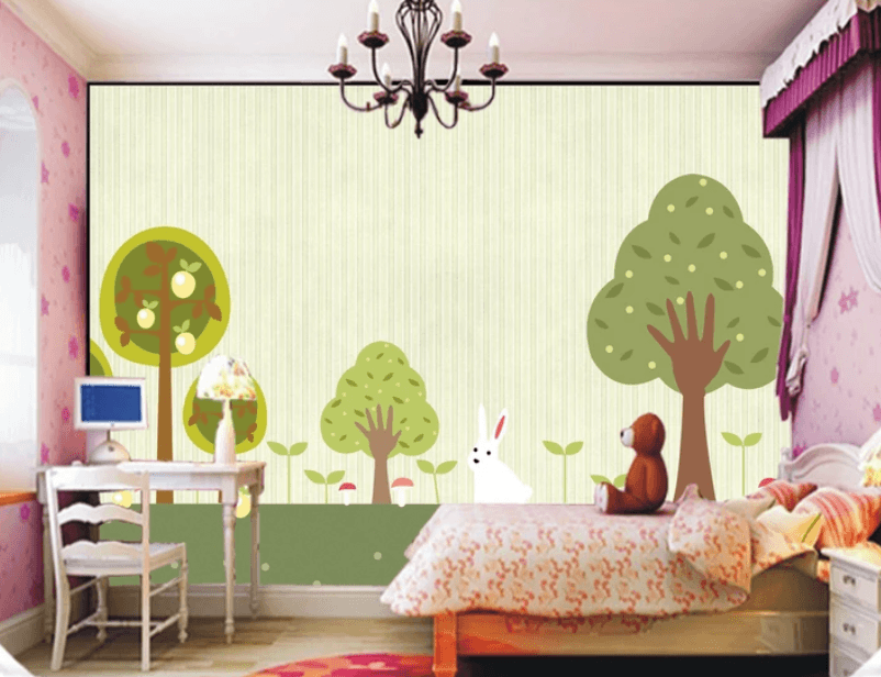 3D Green Tree Rabbit 725 Wallpaper AJ Wallpaper 2 