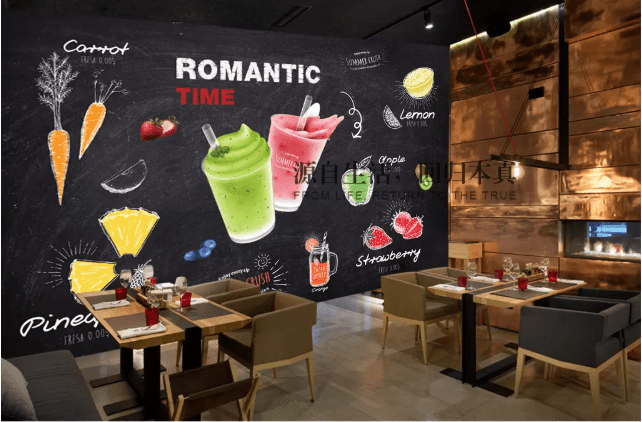 3D Strawberry Cold Drink 2094 Wall Murals Wallpaper AJ Wallpaper 2 