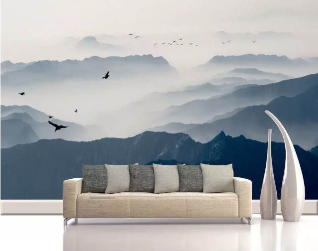 3D Misty Birds 2037 Wall Murals