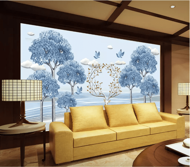 3D Tree Bird 2084 Wall Murals Wallpaper AJ Wallpaper 2 