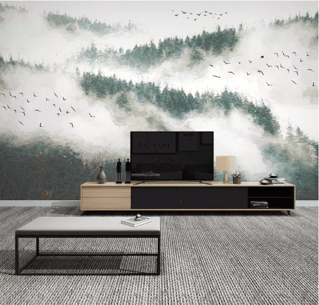 3D Misty Valley 2171 Wall Murals Wallpaper AJ Wallpaper 2 