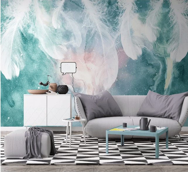 3D Colored Feathers 2165 Wall Murals Wallpaper AJ Wallpaper 2 