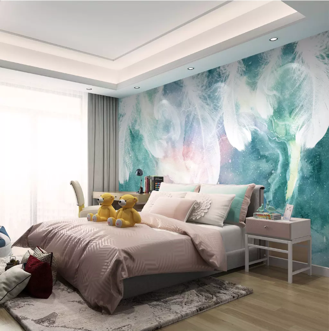 3D Colored Feathers 2165 Wall Murals
