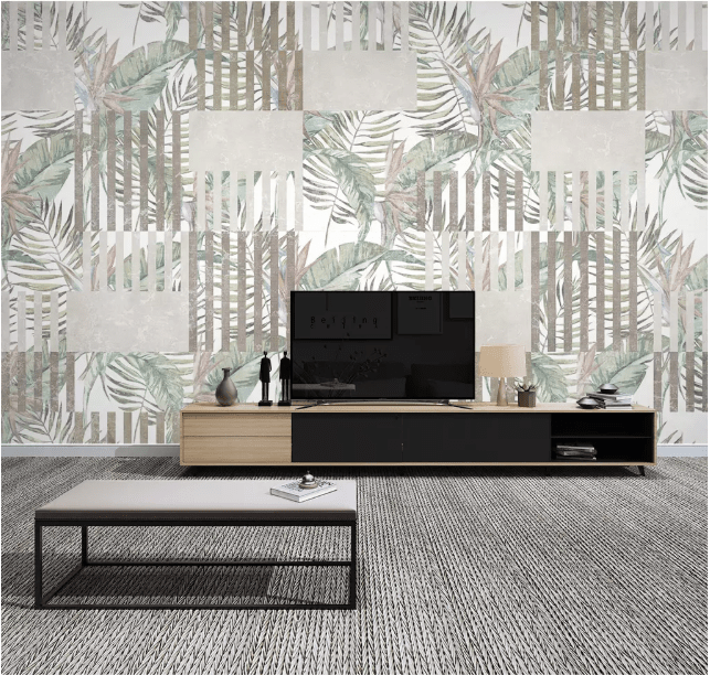 3D Grey Leaves 2150 Wall Murals Wallpaper AJ Wallpaper 2 