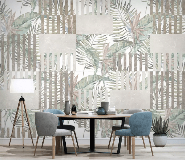 3D Grey Leaves 2150 Wall Murals Wallpaper AJ Wallpaper 2 