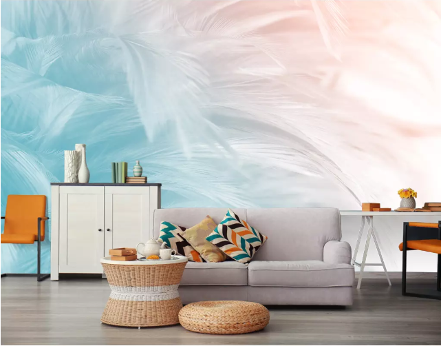 3D Fashion Feather 2162 Wall Murals