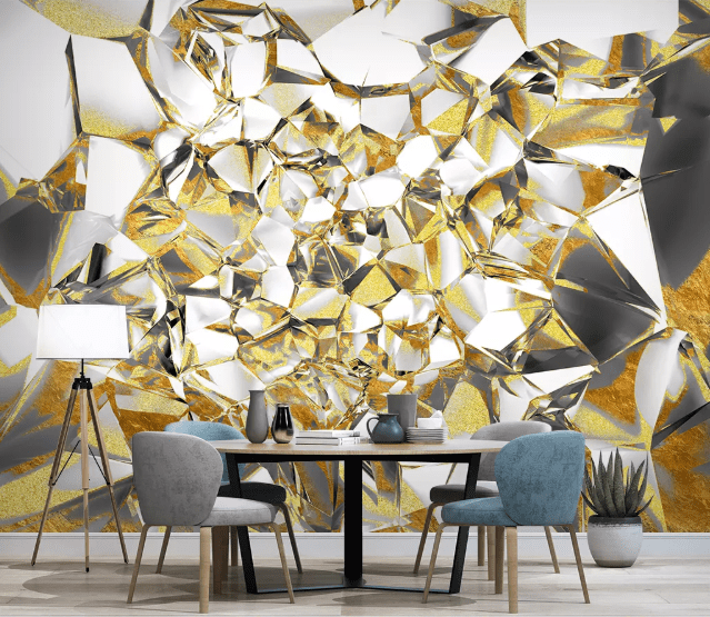 3D Golden Pattern 2196 Wall Murals Wallpaper AJ Wallpaper 2 