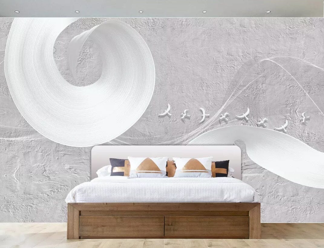 3D White Bird 2353 Wall Murals Wallpaper AJ Wallpaper 2 