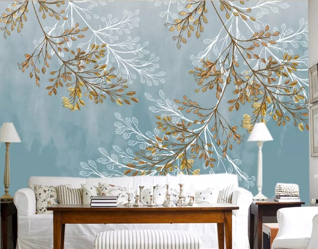 3D Yellow Leaves 2210 Wall Murals Wallpaper AJ Wallpaper 2 